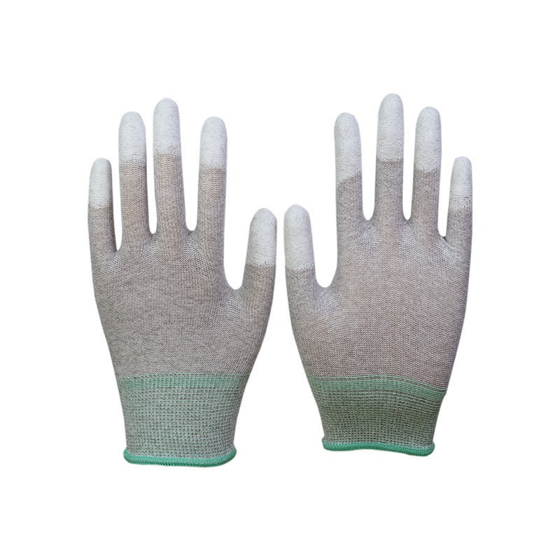 ESD Handschuhe Antistatisch mit Carbonfasern und PU Beschichtung für Elektronik Reparatur Präzisionshandschuhe Atmungsaktiv für Reinraum und Labor Weiß