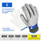 A9 Schnittschutzhandschuhe aus 316 Edelstahl – Sicherheits Arbeitshandschuhe für Industrie & Küche