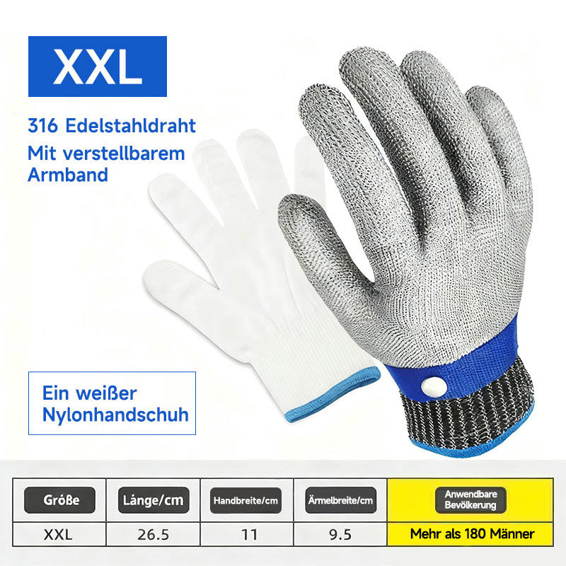 A9 Schnittschutzhandschuhe aus 316 Edelstahl – Sicherheits Arbeitshandschuhe für Industrie & Küche
