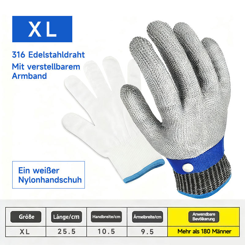 A9 Schnittschutzhandschuhe aus 316 Edelstahl – Sicherheits Arbeitshandschuhe für Industrie & Küche