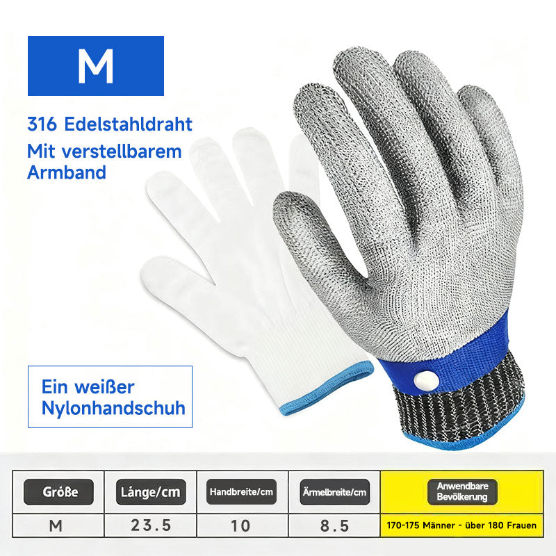 A9 Schnittschutzhandschuhe aus 316 Edelstahl – Sicherheits Arbeitshandschuhe für Industrie & Küche