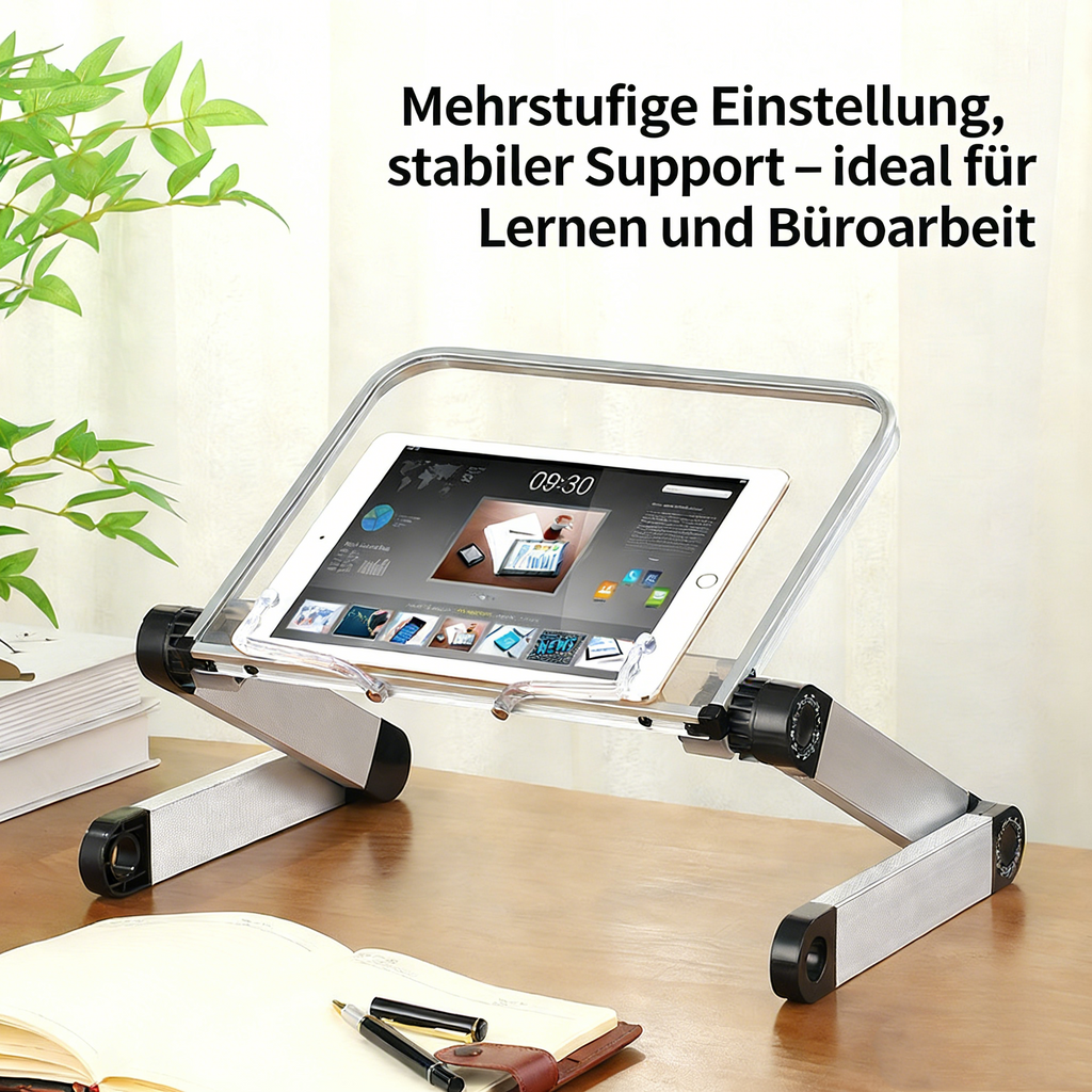 Acryl Leseständer Transparent – Multifunktionaler Buchständer für Schreibtisch & Bett – Verstellbare Lesehilfe für Bücher, Tablets & Noten – Modernes Design