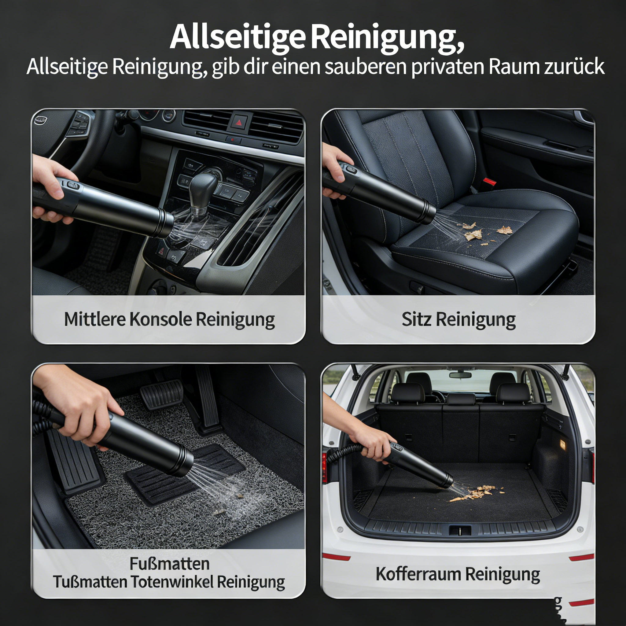 Akku-Gebläse mit hoher Leistung – Leistungsstarker Laubbläser & Staubbläser für Garten, Werkstatt & Auto – Kompakter Akku-Laubpuster zum Schneeräumen & Entstauben