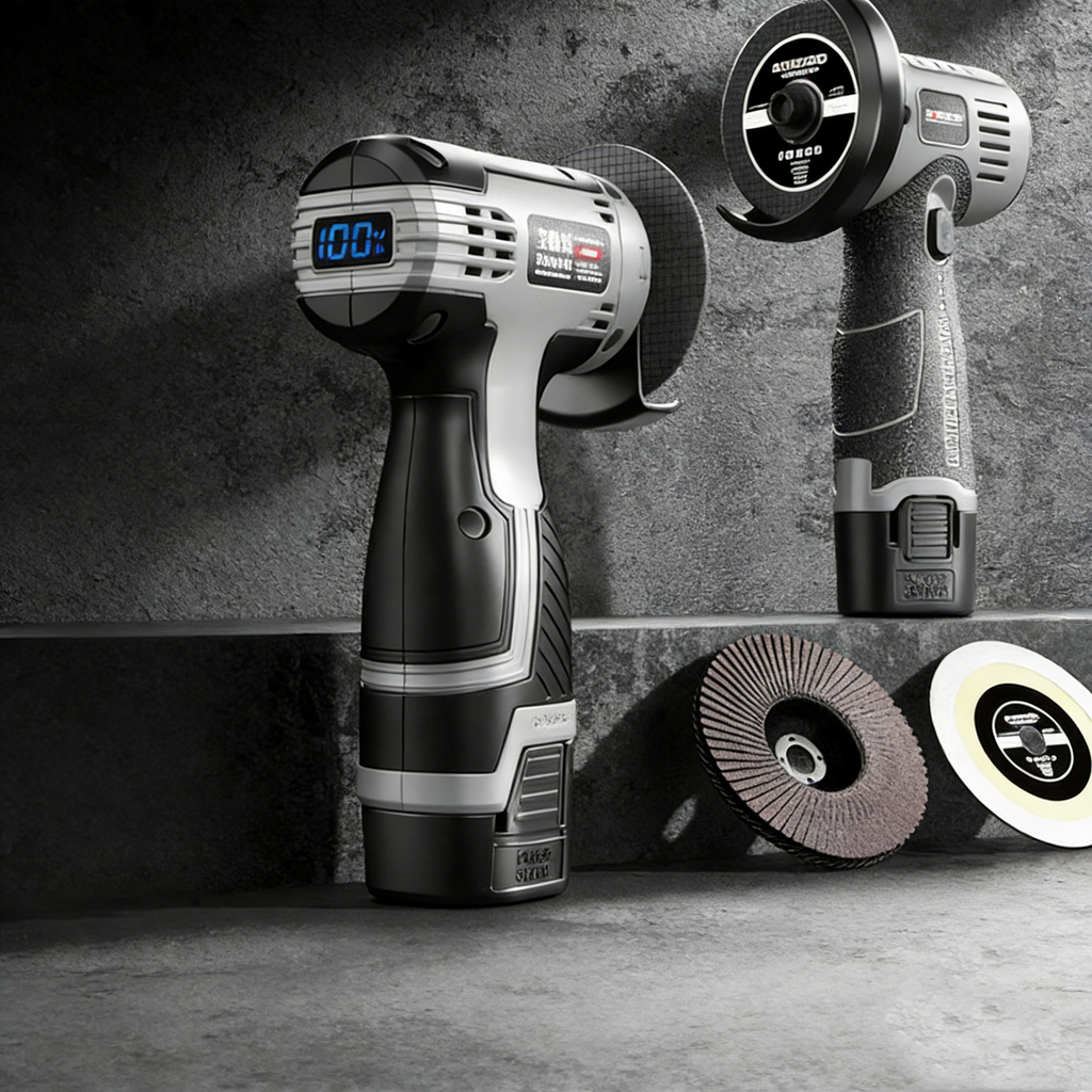 Akku-Winkelschleifer mit bürstenlosem Motor – Leistungsstarke Schleifmaschine mit großem Akku – Multifunktionales Trennschleifer-Set für Metall, Stein & Holz