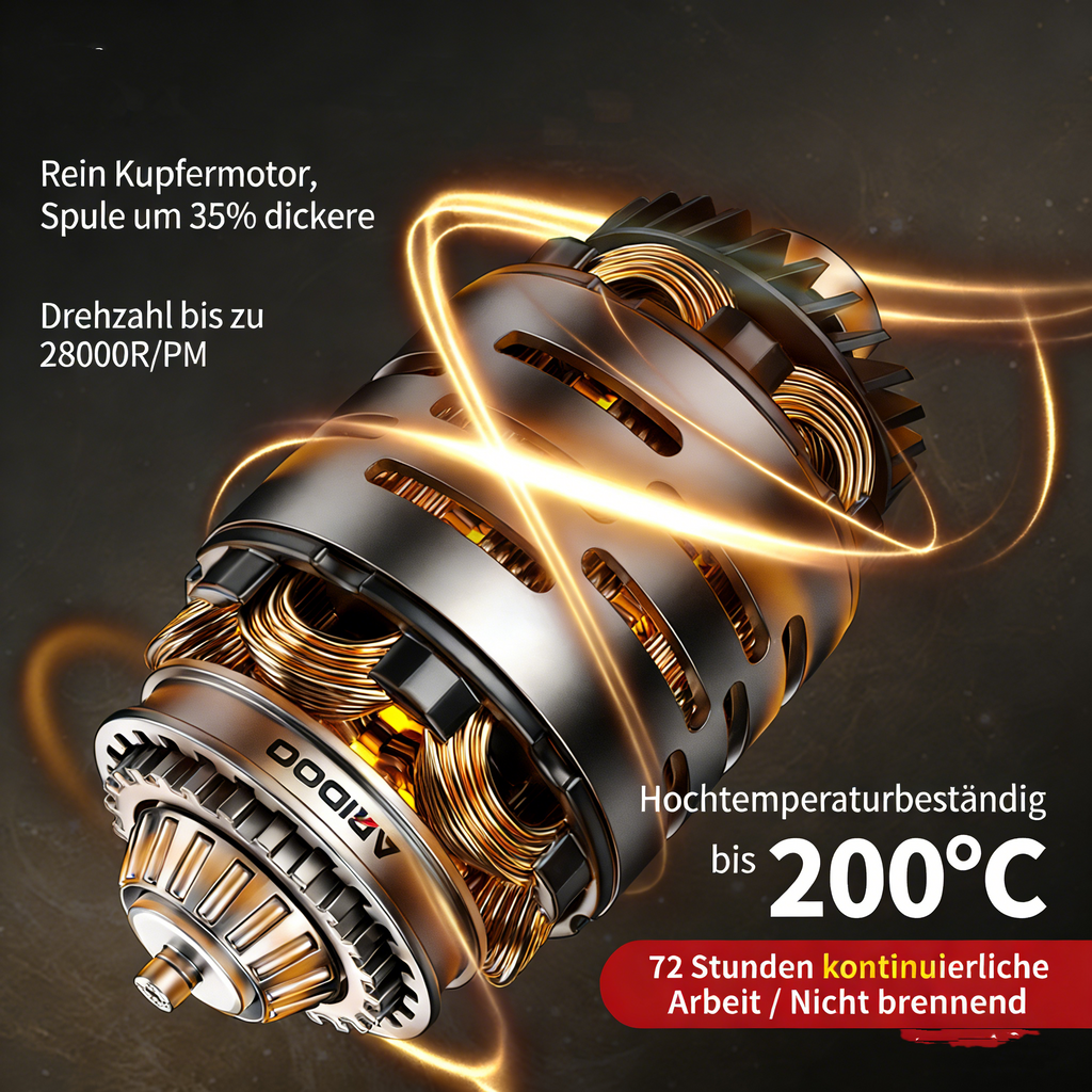 Akku-Winkelschleifer mit bürstenlosem Motor – Leistungsstarke Schleifmaschine mit großem Akku – Multifunktionales Trennschleifer-Set für Metall, Stein & Holz