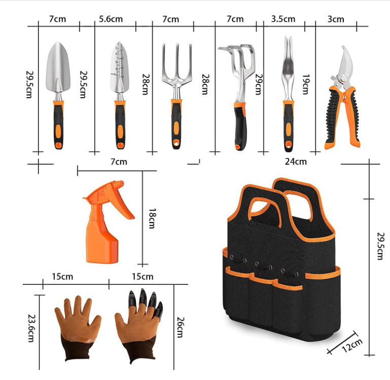 Aluminium Gartenwerkzeug Set Garten Landschaftspflege Schaufel Harke Multifunktion