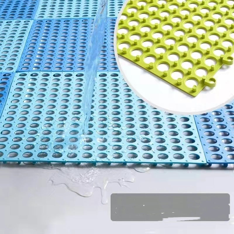 Antirutschmatten für Badezimmer & Dusche – Modulare Klick-Fliesen mit Drainagelöchern – Wasserabweisend & Schnelltrocknend – Geruchsneutrales PVC – Individuell Zuschneidbar – Set