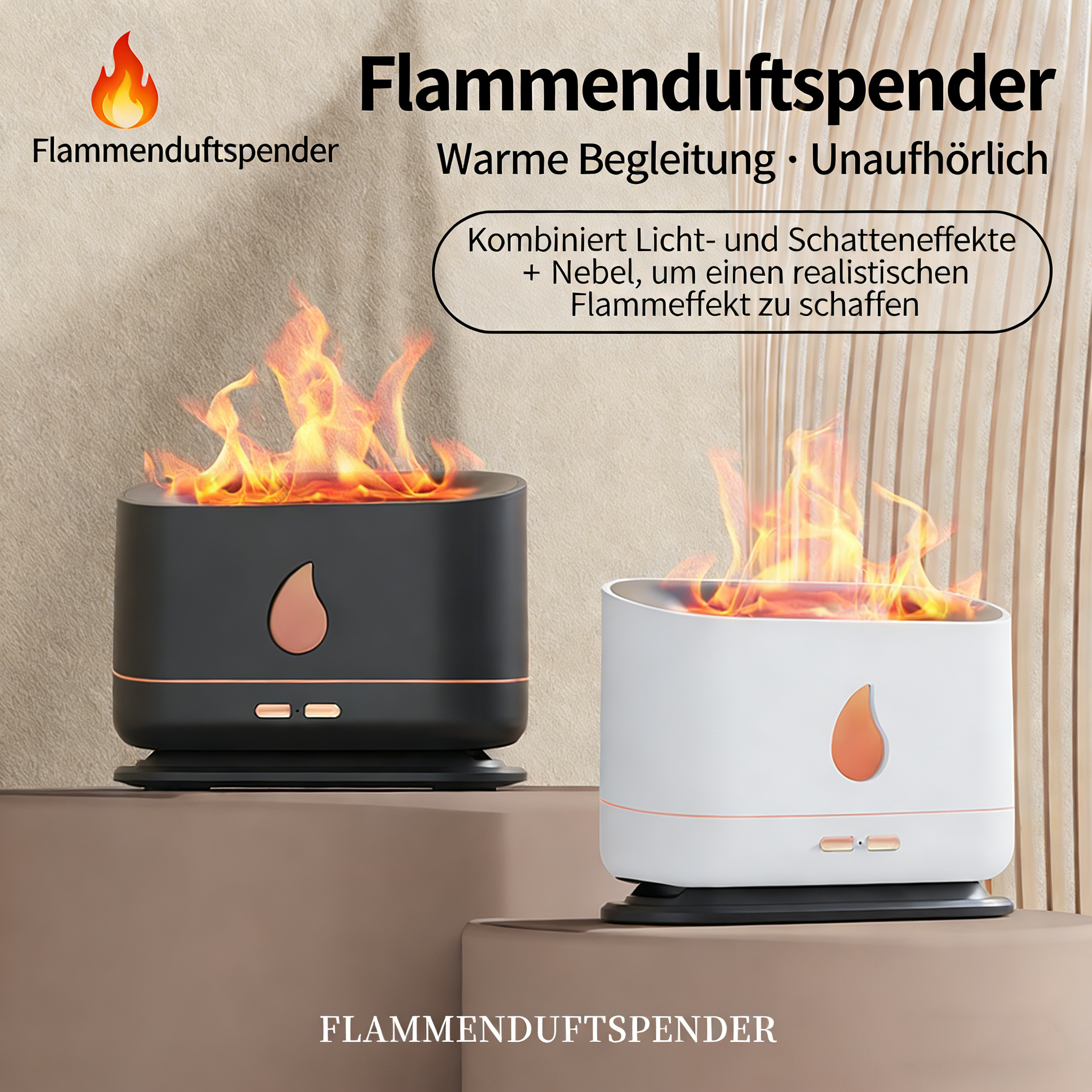 Aromavernebler – Automatischer Duftzerstäuber, Ultraschall-Luftbefeuchter für Schlafzimmer, Elektrischer ätherischer Öle-Diffusor