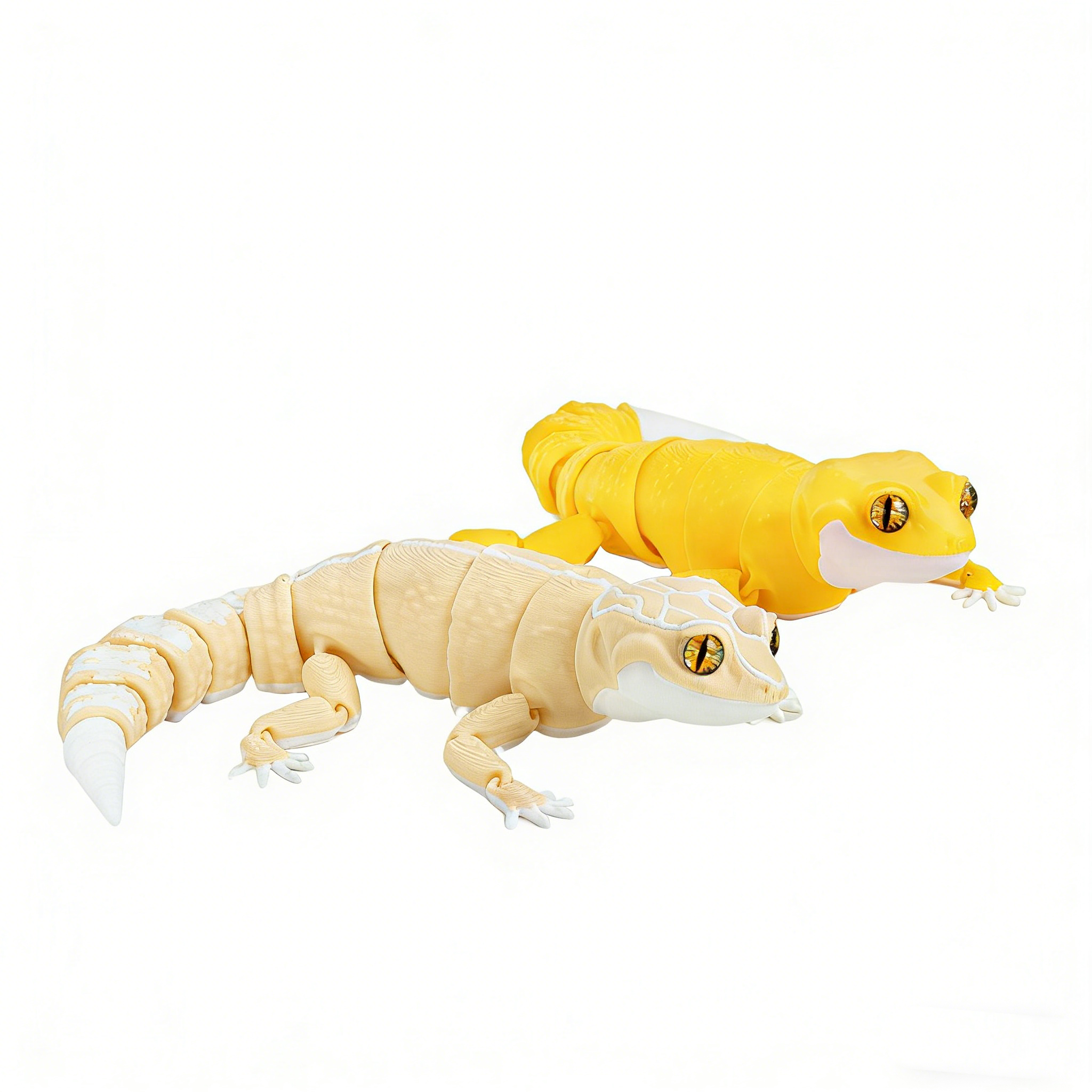 Artikulierter Leopardgecko aus dem 3D-Drucker – Bewegliche Echsen-Figur mit realistischen Gelenken – Flexibles Reptilien-Spielzeug & Deko – Realistisches Design