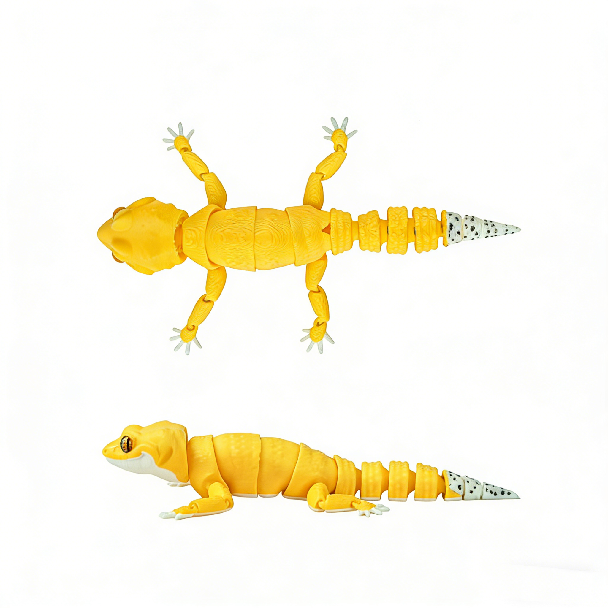 Artikulierter Leopardgecko aus dem 3D-Drucker – Bewegliche Echsen-Figur mit realistischen Gelenken – Flexibles Reptilien-Spielzeug & Deko – Realistisches Design