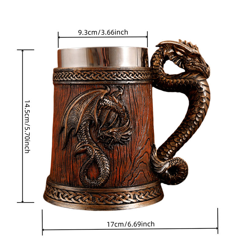 Becher Drachen Design Edelstahlbecher Kreativer Trinkbecher Kaffee Thermobecher Geschenkidee