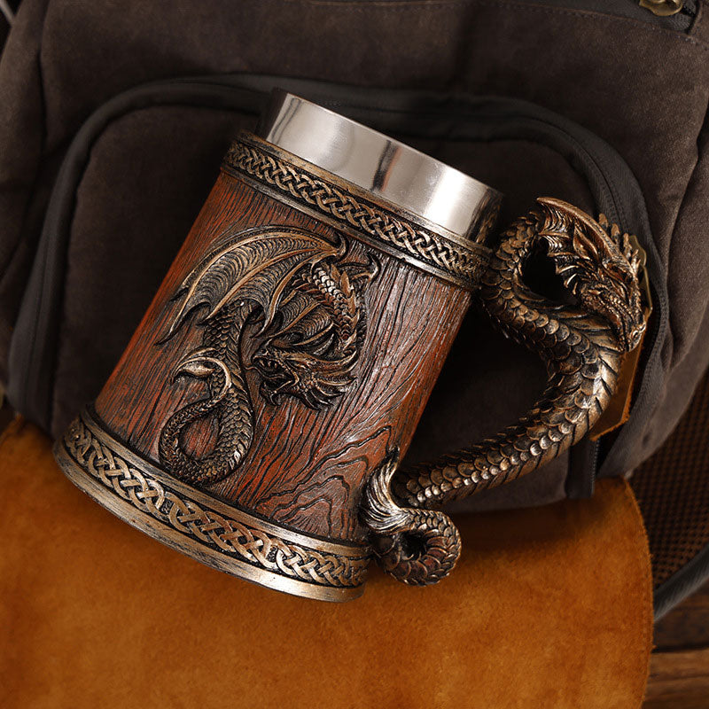 Becher Drachen Design Edelstahlbecher Kreativer Trinkbecher Kaffee Thermobecher Geschenkidee