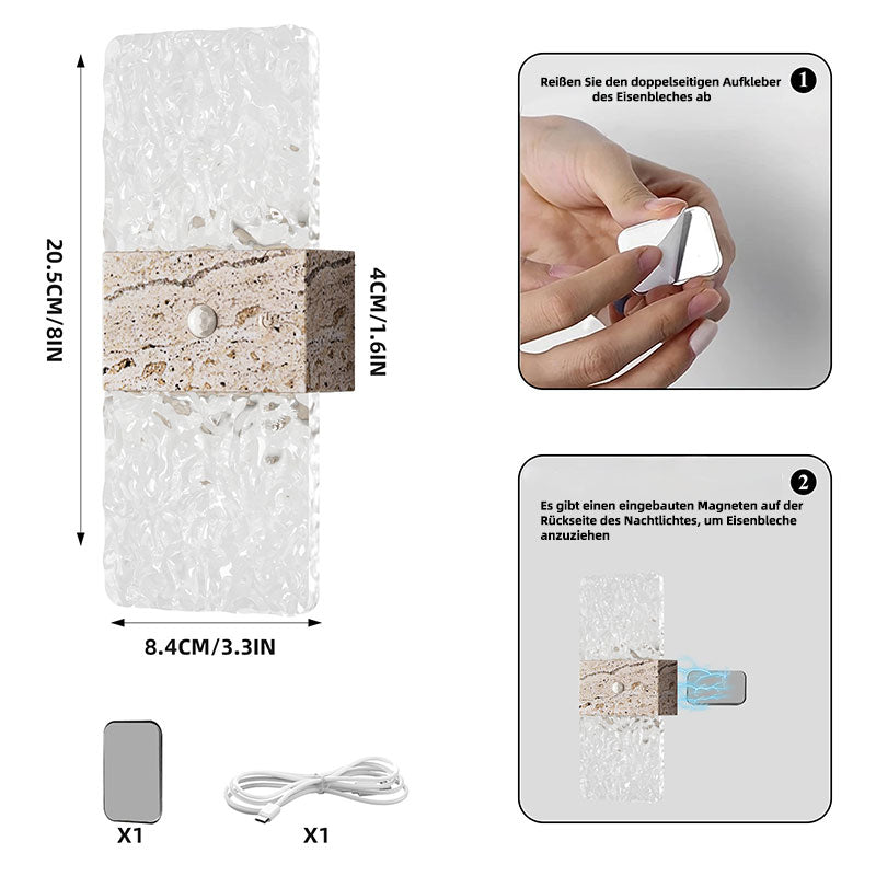 Bewegungsmelder Nachtlicht Aufladbar Magnetische LED Wandlampe Schlafzimmer Flur Bett Stimmungslicht