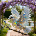 Blauer Vogel Acryl Anhänger Wohnzimmer Garten Fenster Deko Geschenk Festliche Szene