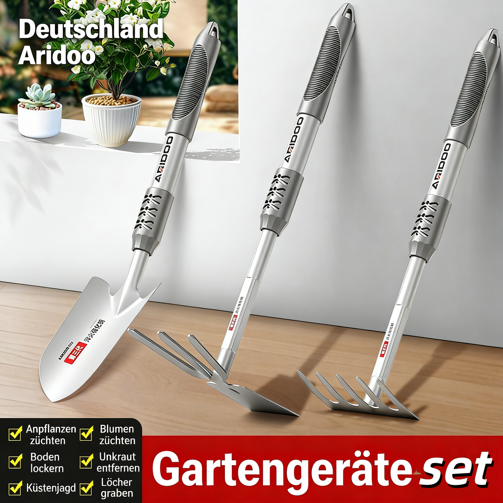 Blumenschaufel aus rostfreiem Stahl – Ergonomische Handschaufel für Garten & Balkon – Robuste Gartenkelle zum Pflanzen, Umtopfen & Graben