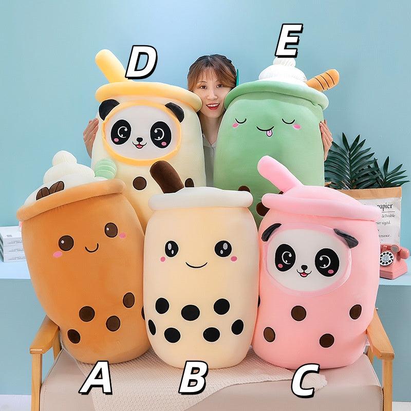 50cmBubble Tea Plüschtier Kuscheltier – Süßes Milchtee Kissen Kawaii Boba Stofftier Puppe für Kinder & Fans