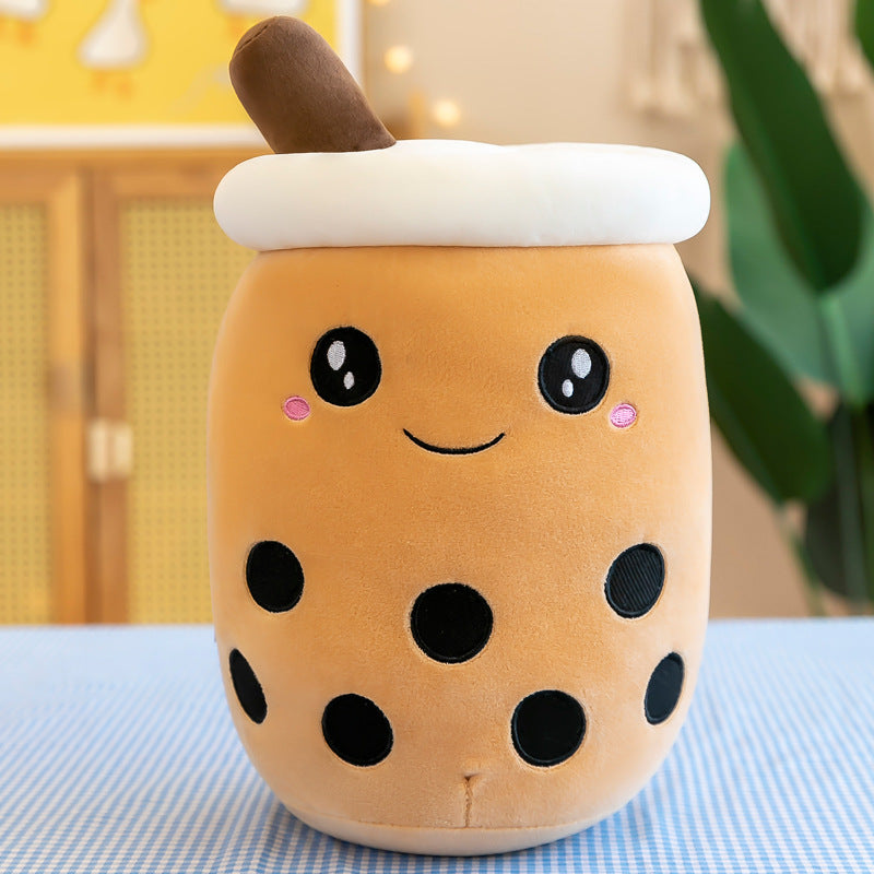 50cmBubble Tea Plüschtier Kuscheltier – Süßes Milchtee Kissen Kawaii Boba Stofftier Puppe für Kinder & Fans