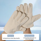Dicke Canvas Handschuhe Hitze- und Schnittschutz 5-Naht doppellagig rutschfest für Küche BBQ