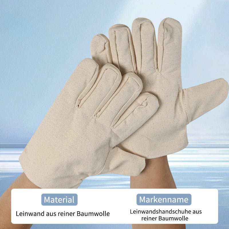 Dicke Canvas Handschuhe Hitze- und Schnittschutz 5-Naht doppellagig rutschfest für Küche BBQ