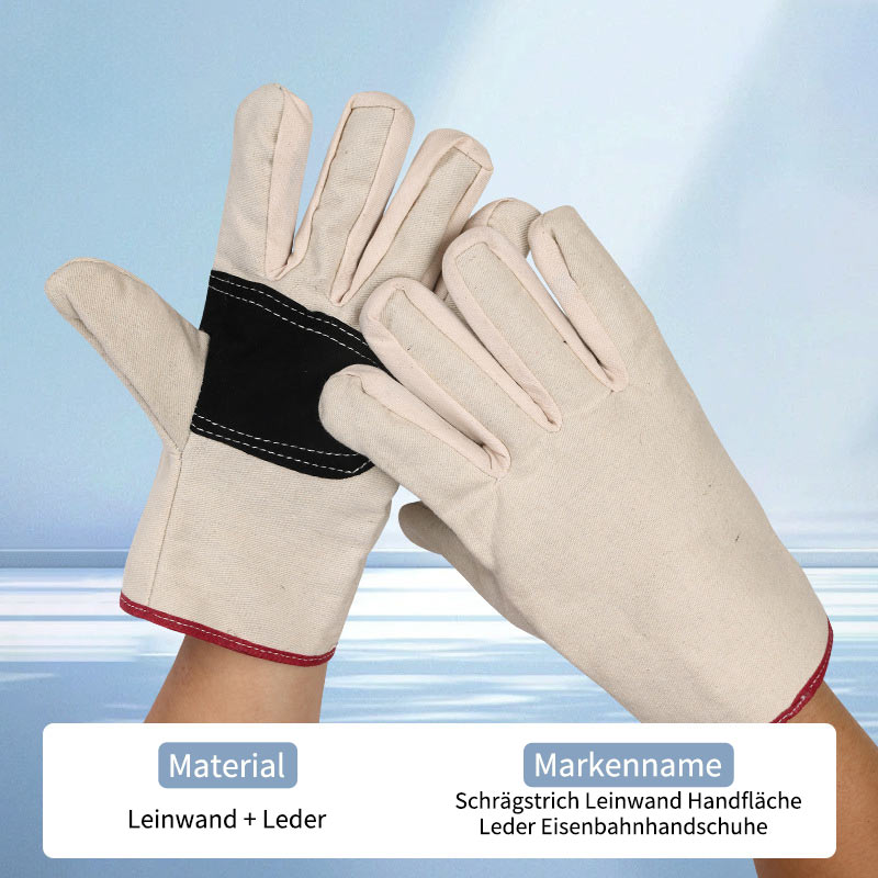 Dicke Canvas Handschuhe Hitze- und Schnittschutz 5-Naht doppellagig rutschfest für Küche BBQ