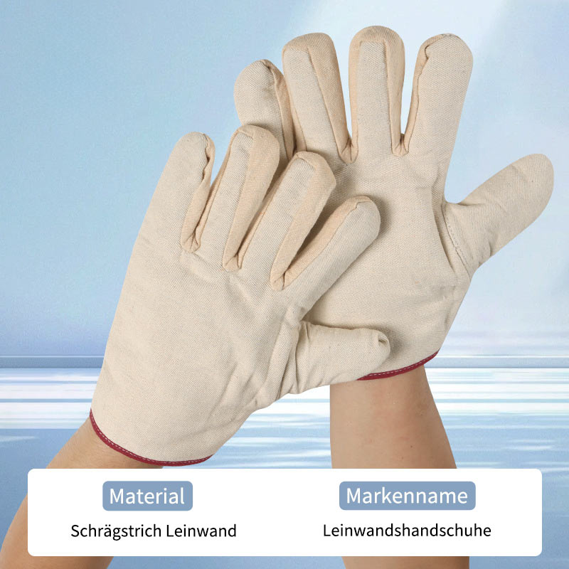 Dicke Canvas Handschuhe Hitze- und Schnittschutz 5-Naht doppellagig rutschfest für Küche BBQ