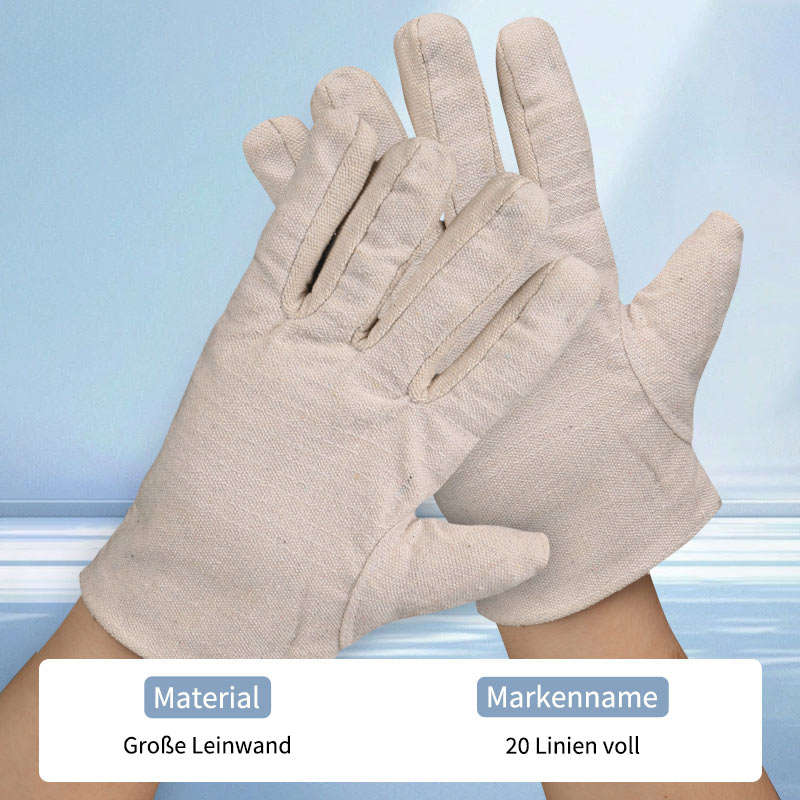 Dicke Canvas Handschuhe Hitze- und Schnittschutz 5-Naht doppellagig rutschfest für Küche BBQ