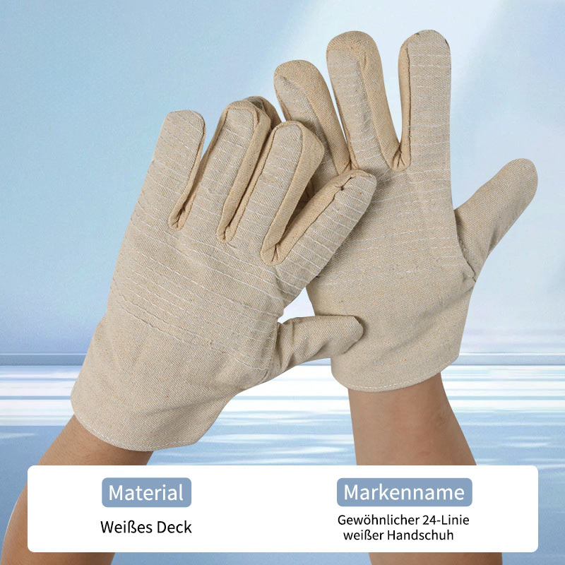 Dicke Canvas Handschuhe Hitze- und Schnittschutz 5-Naht doppellagig rutschfest für Küche BBQ