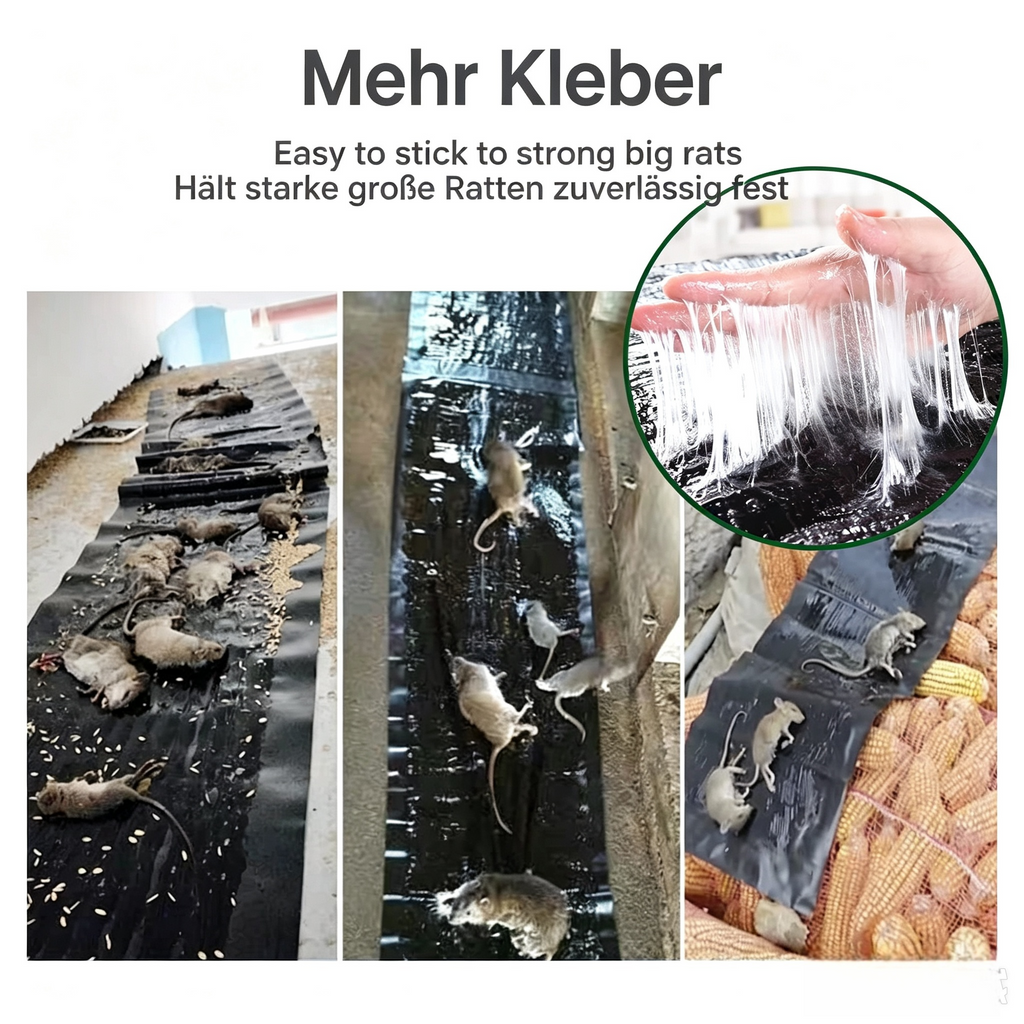 120*27.5cm Ratten Klebematte Rolle mit Extra Starke Klebekraft – Profi Mäuse-Klebeband für Lagerhallen, Garage & Landwirtschaft