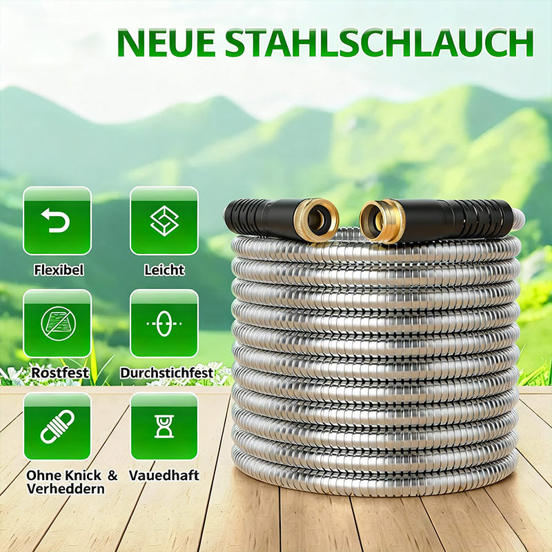 Edelstahl Mehrzweck Gartenschlauch Spritze Set 10-in-1 für Autowäsche Garten Bewässerung