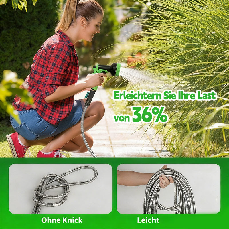 Edelstahl Mehrzweck Gartenschlauch Spritze Set 10-in-1 für Autowäsche Garten Bewässerung