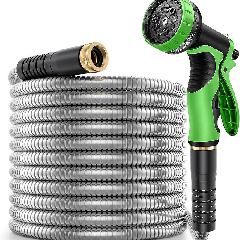 Edelstahl Mehrzweck Gartenschlauch Spritze Set 10-in-1 für Autowäsche Garten Bewässerung