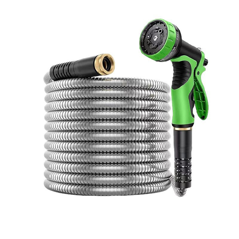 Edelstahl Mehrzweck Gartenschlauch Spritze Set 10-in-1 für Autowäsche Garten Bewässerung