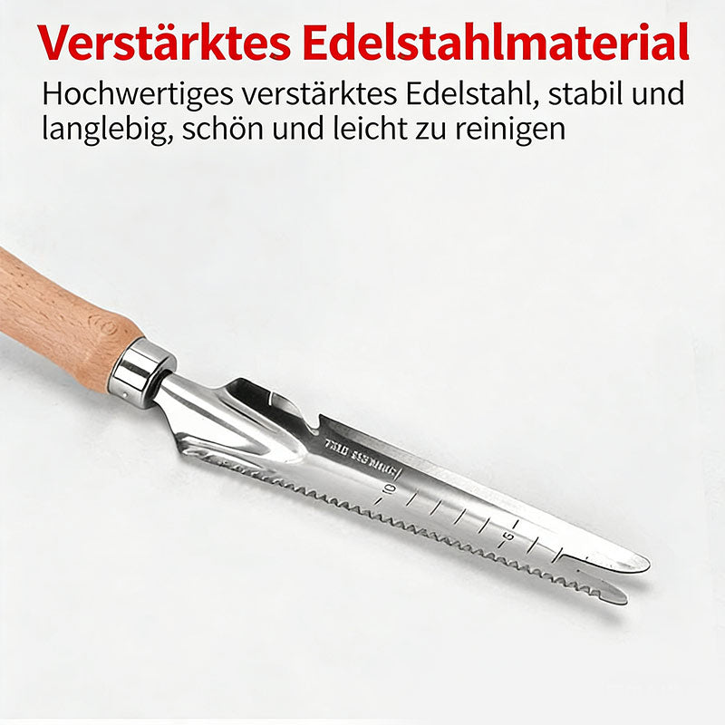 Edelstahl Rasenkantenschneider Sichel Fugen Unkrautentferner Gartengerät Gartenwerkzeug Mehrzweck Säge Schaufel