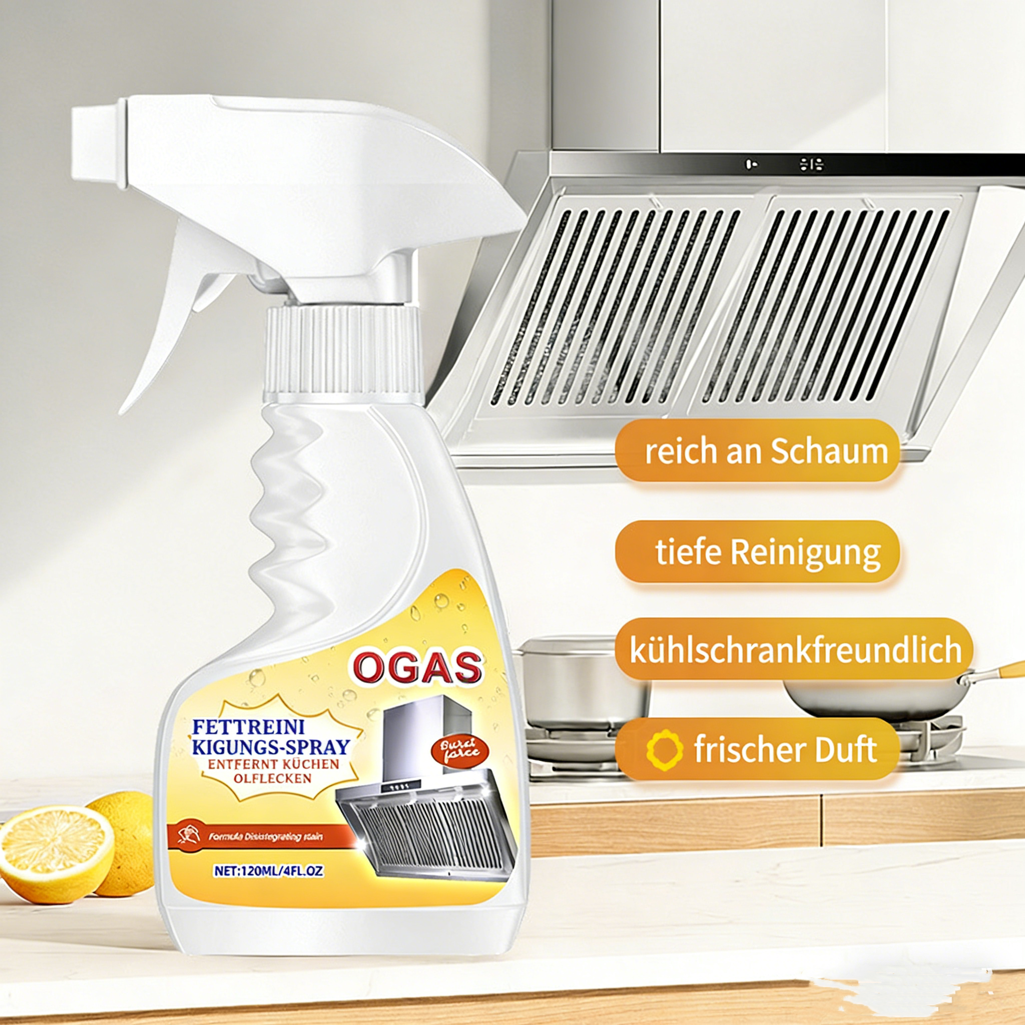 Effektiver Allzweck‑Reiniger mit Sprühkopf – Universal‑Spray für Küche, Haushalt, Ofen, Herd, Dunstabzugshaube & Spüle