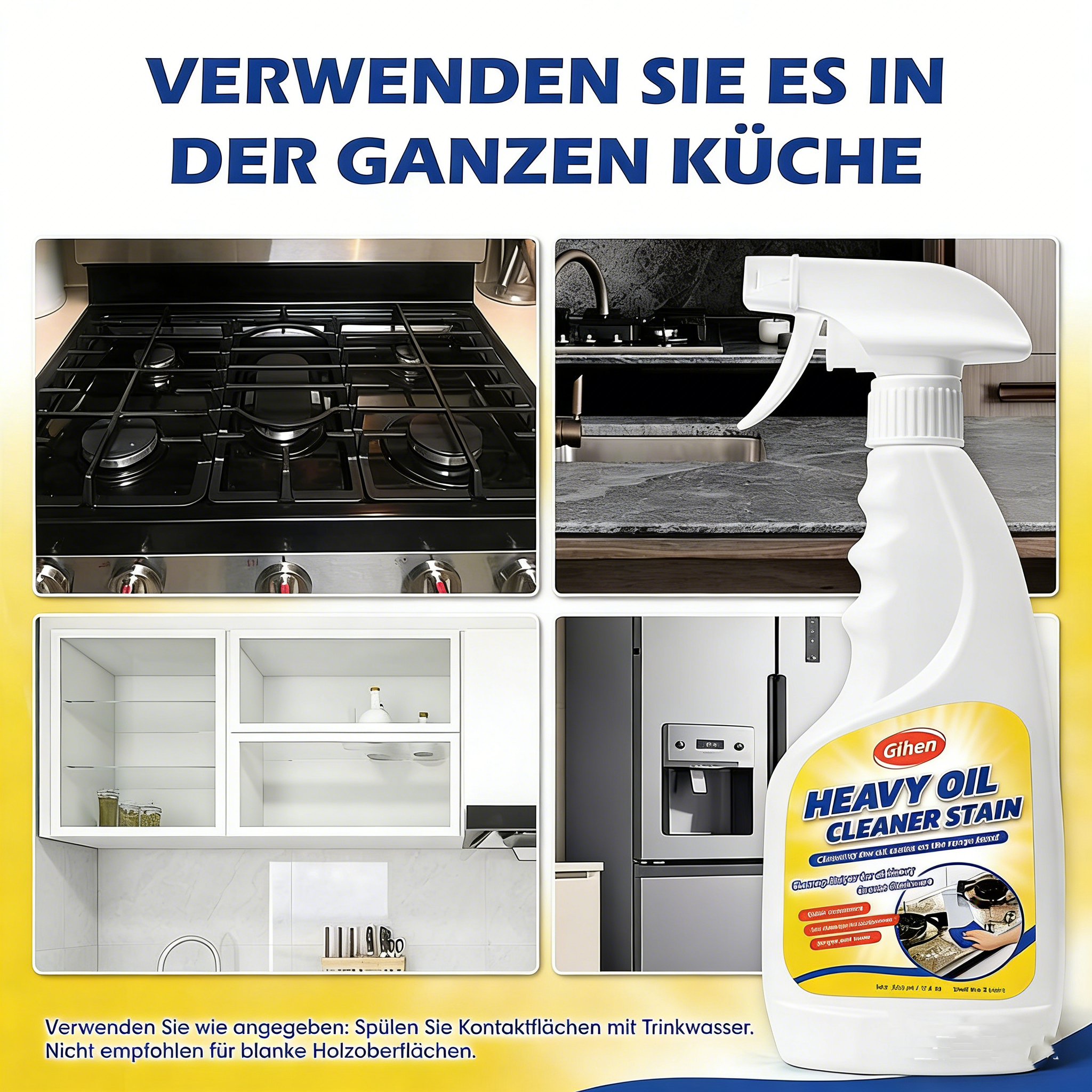 Effektiver Allzweck‑Reiniger mit Sprühkopf – Universal‑Spray für Küche, Haushalt, Ofen, Herd, Dunstabzugshaube & Spüle