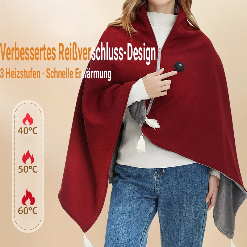 Elektrische Heizdecke mit Schulterwärme – 3 Heizstufen, Schnelles Aufheizen