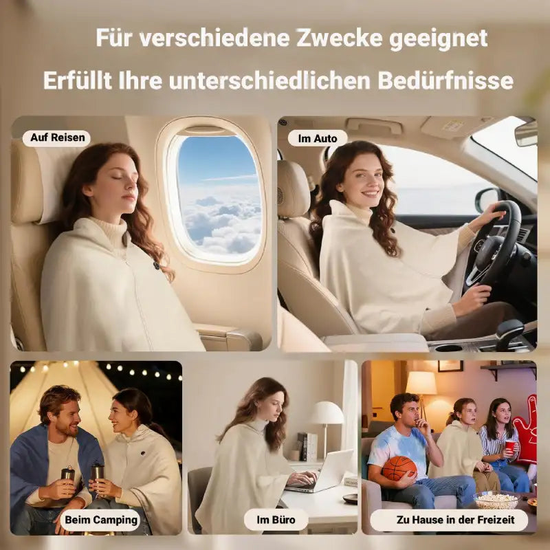 Elektrische Heizdecke mit Schulterwärme – 3 Heizstufen, Schnelles Aufheizen