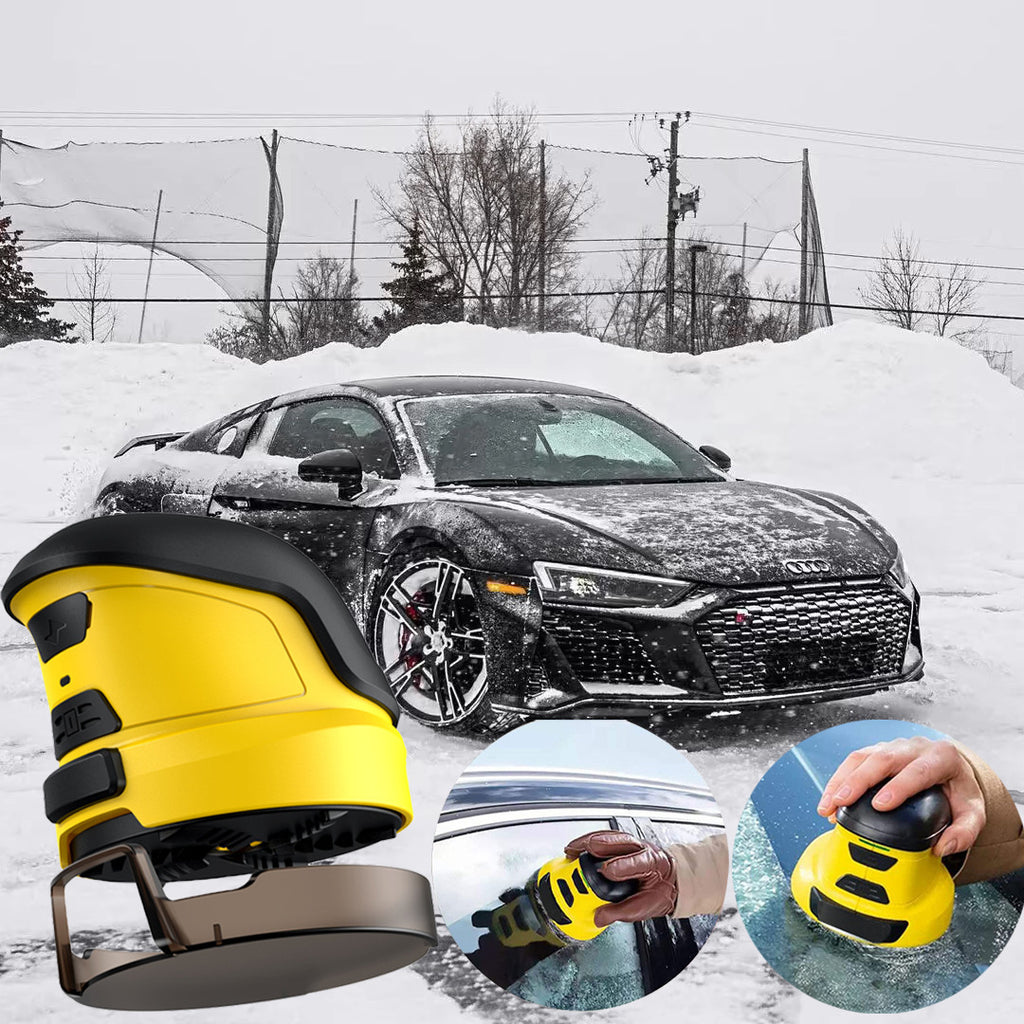 Elektrischer Eiskratzer für Auto-Windschutzscheibe – USB Aufladbar – Schnelle Eisentfernung auf Knopfdruck – Schonend & Effektiv – Gelb
