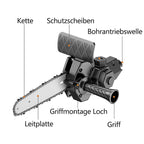 Elektrischer Kettensägenaufsatz für Bohrmaschinen–Heckenschneider für den Heimgebrauch