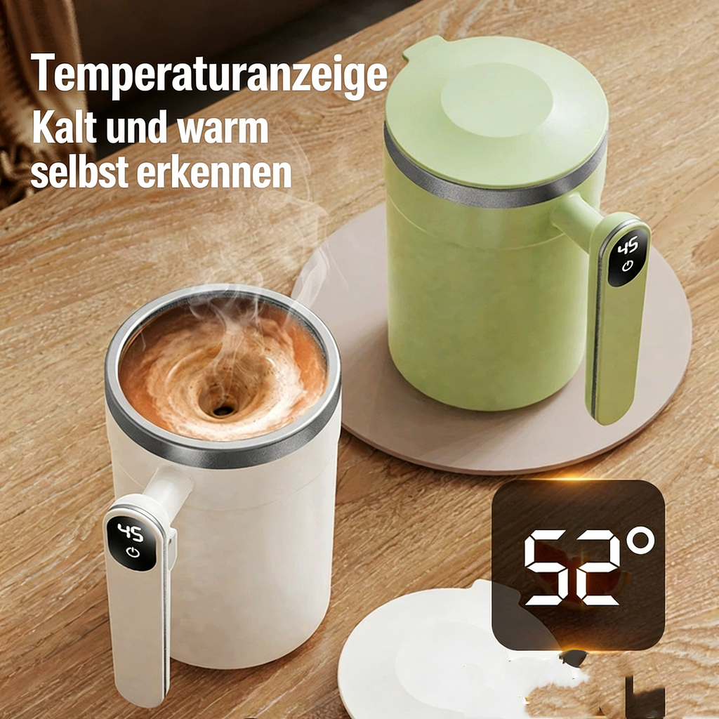 Elektrischer Rührbecher – Intelligenter Thermobecher aus 304 Edelstahl für Kaffee und Getränke