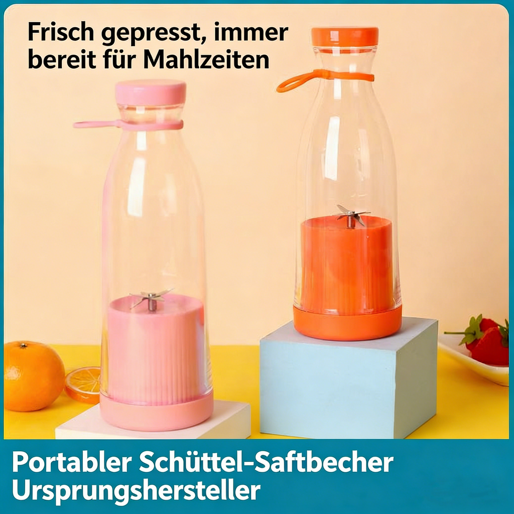 Elektrischer Smoothie Mixer mit 6 Klingen – Tragbarer USB Saftbecher für Obst & Gemüse