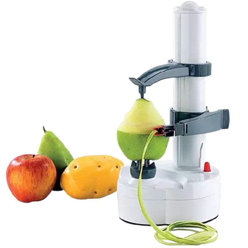 Elektrischer Sparschäler für Obst & Gemüse – Automatischer Apfelschäler & Kartoffelschäler – Inkl. Ersatzklingen – Küchenhelfer auf Knopfdruck