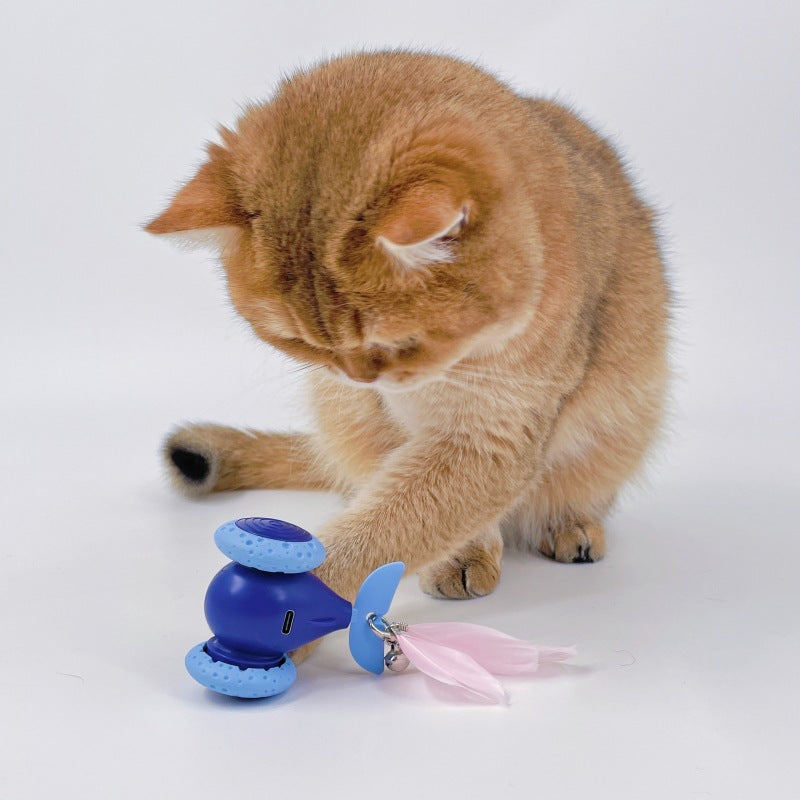 Elektrisches Katzen Spielzeug – Automatisches USB-Aufladbares Interaktives Katzenspiel für lange Laufzeit