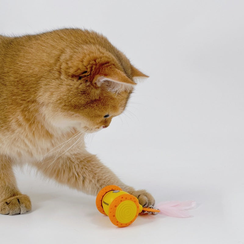 Elektrisches Katzen Spielzeug – Automatisches USB-Aufladbares Interaktives Katzenspiel für lange Laufzeit