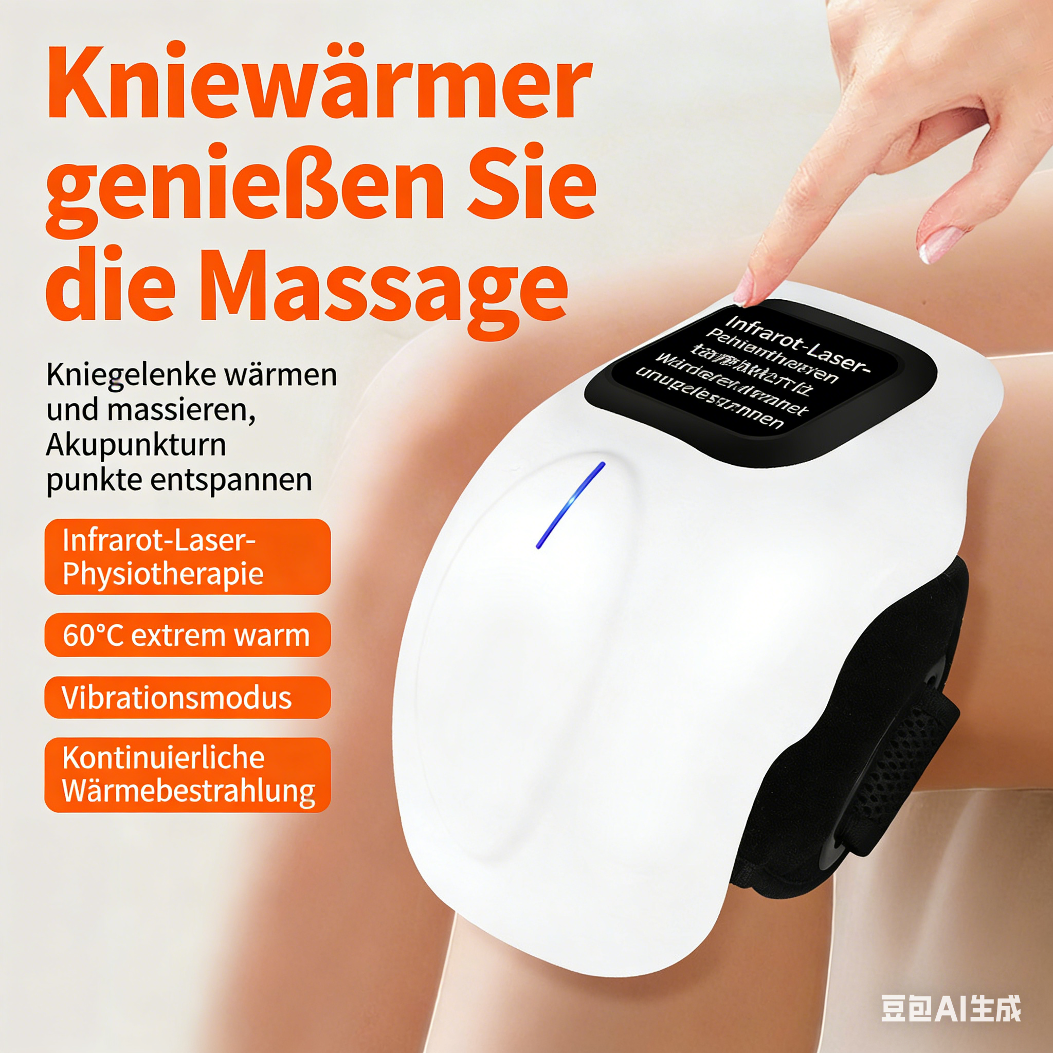 Elektrisches Knie-Massagegerät mit Moxibustion & Heizfunktion – Intelligenter Wärmeschutz & Gelenktherapie
