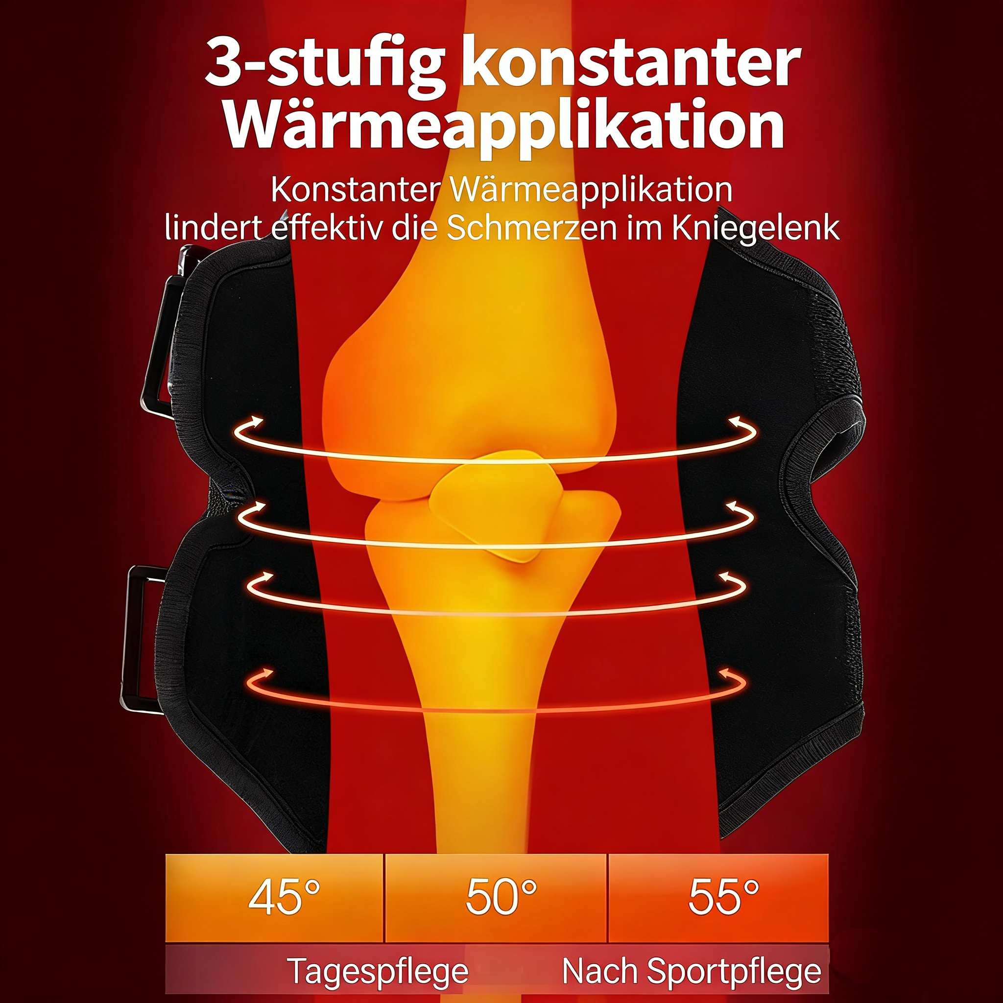Elektrisches Knie-Massagegerät mit Moxibustion & Heizfunktion – Intelligenter Wärmeschutz & Gelenktherapie