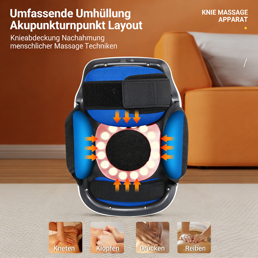 Elektrisches Knie-Massagegerät mit Moxibustion & Heizfunktion – Intelligenter Wärmeschutz & Gelenktherapie