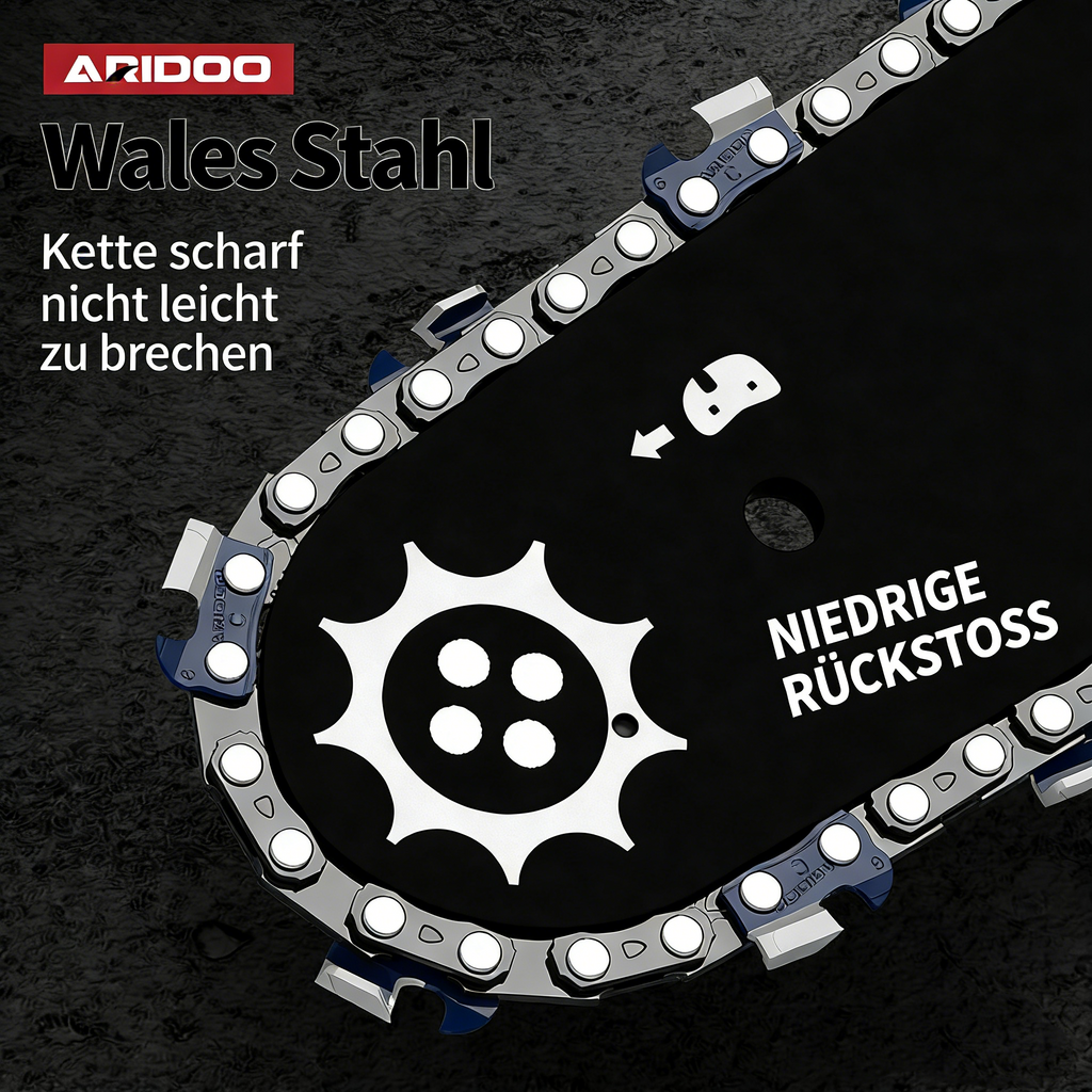 Elektro-Kettensäge mit hoher Leistung – Leistungsstarke Kettensäge für Garten & Brennholz – Handliche Kettensäge zum Bäume fällen & Holzsägen