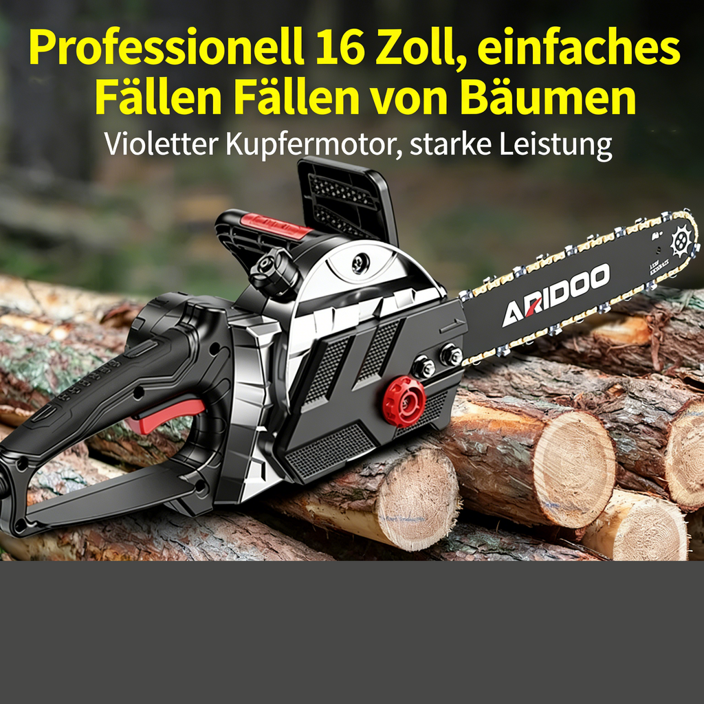Elektro-Kettensäge mit hoher Leistung – Leistungsstarke Kettensäge für Garten & Brennholz – Handliche Kettensäge zum Bäume fällen & Holzsägen