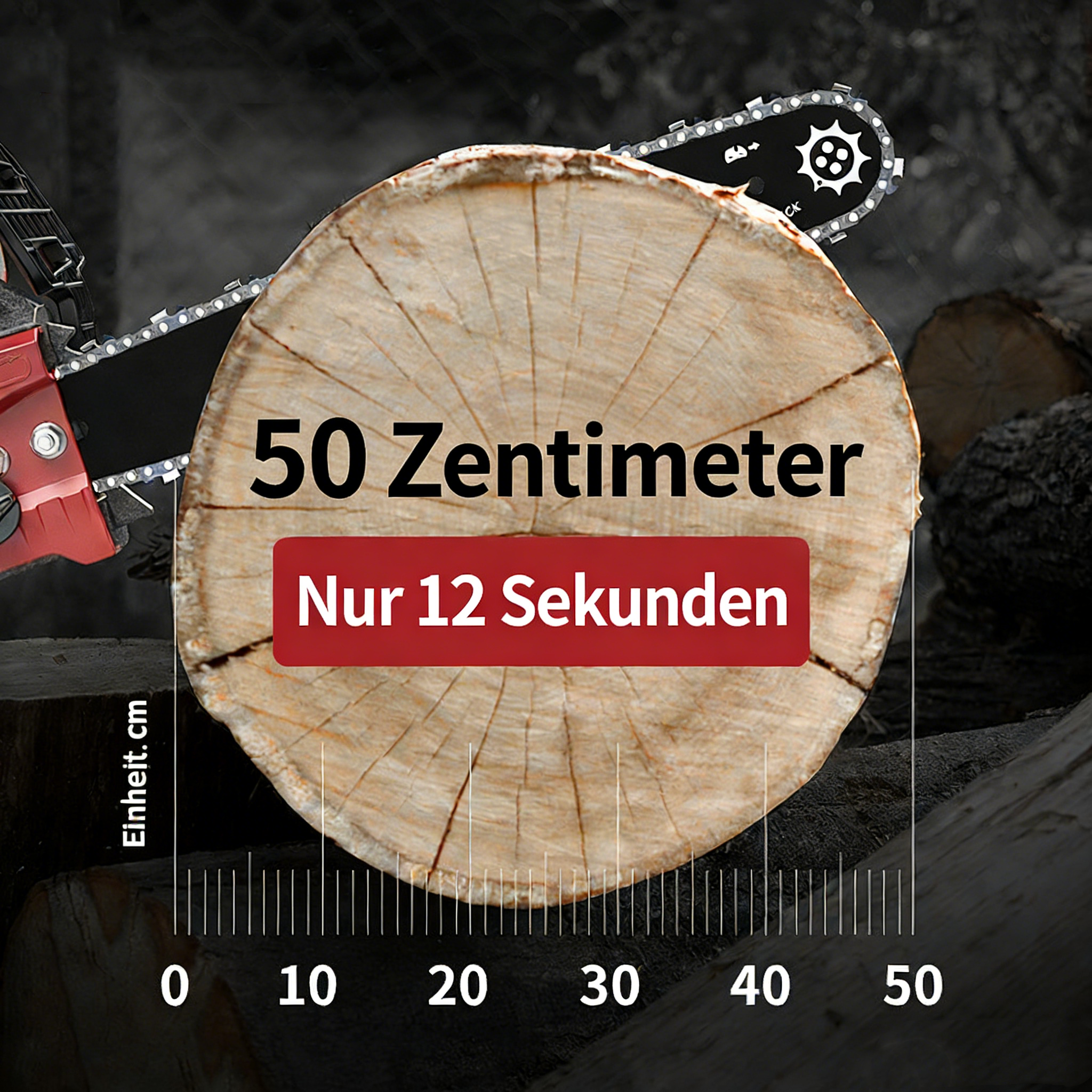 Elektro-Kettensäge mit hoher Leistung – Leistungsstarke Kettensäge für Garten & Brennholz – Handliche Kettensäge zum Bäume fällen & Holzsägen
